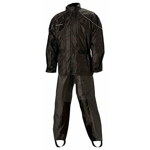 Nelson Rigg Unisex Adult AS-3000-BLK-06-3XL Aston Motorcycle Rain Suit 2-Piece, (Black, XXX-Large), X