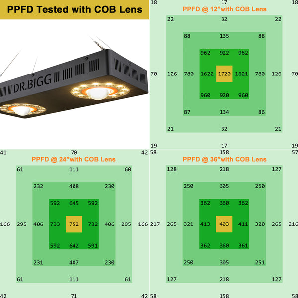 PPFD Tested with COB Lens