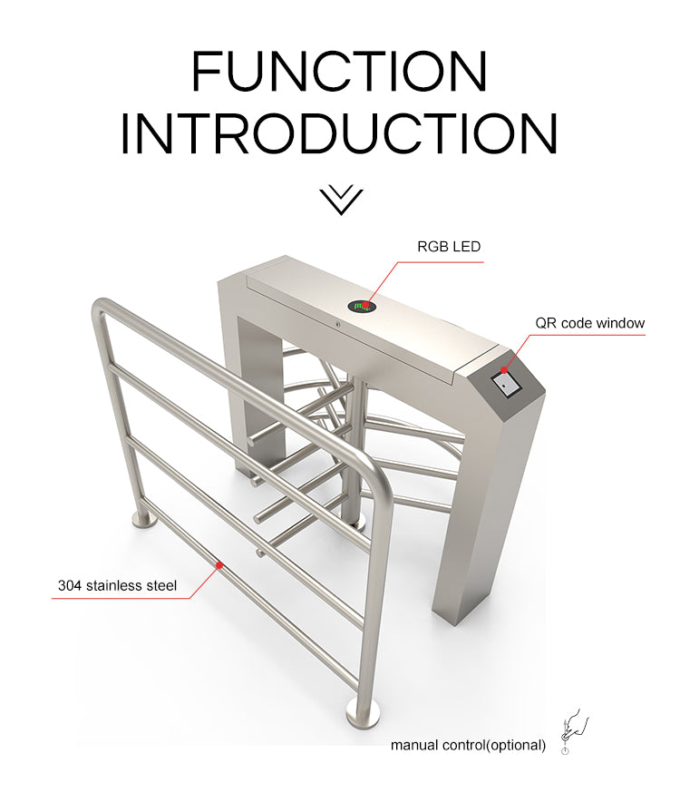 Full Height Turnstile Security Gate: HC-FHT-6M60