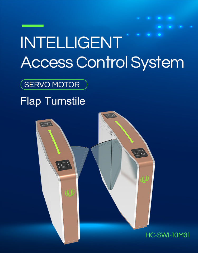 UT-FLA-5701 Security Semi-automatic Flap Turnstile with Access Control HC-FLA-10M20