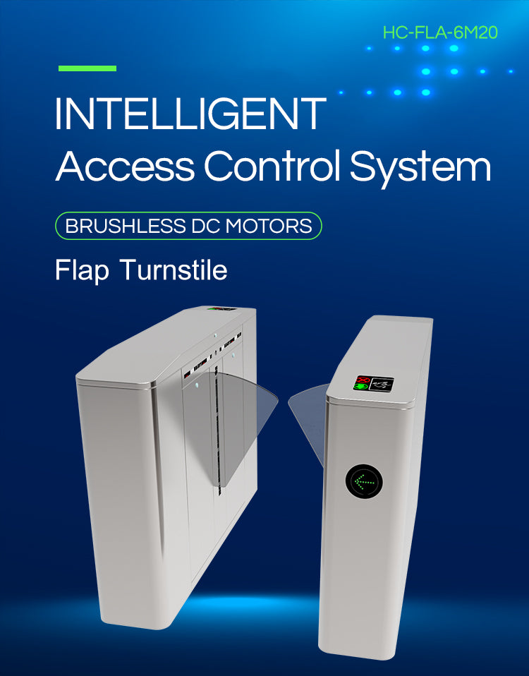 UT-FLA-5706 Security Semi-automatic Flap Turnstile with Access Control: HC-FLA-6M20