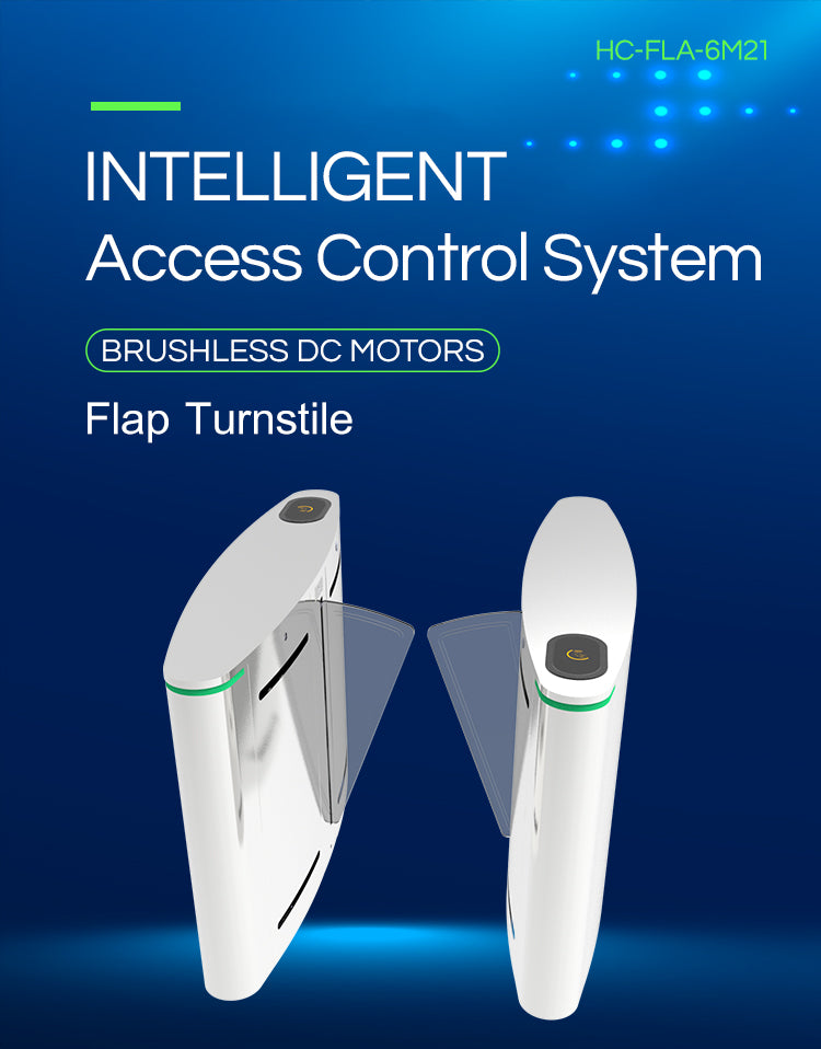 UT-FLA-5704 Security Semi-automatic Flap Turnstile with Access Control HC-FLA-6M21