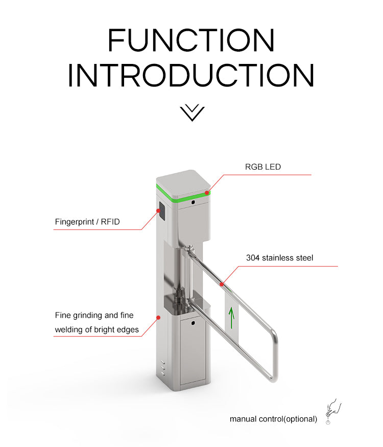 Swing Turnstile Security Gates For Business: HC-SWI-3M31