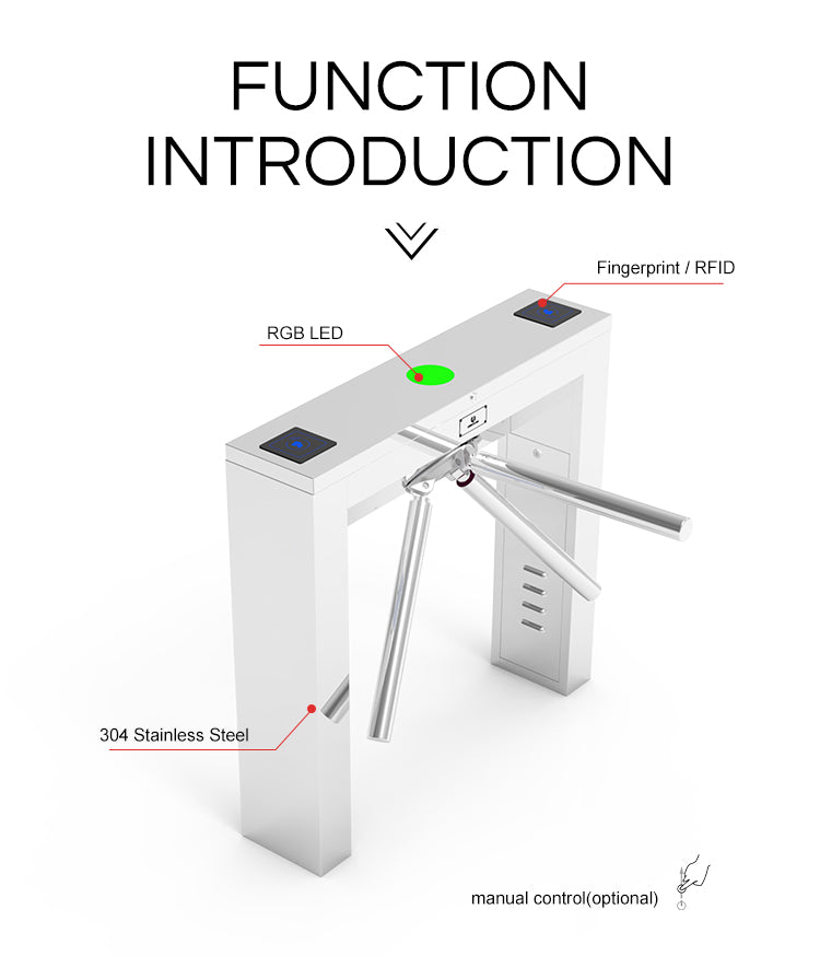 Semi-automatic Bridge Access Control Tripod Turnstile: HC-TRI-3M14