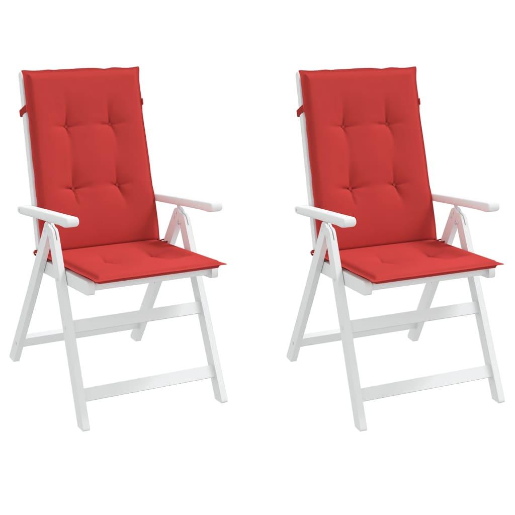 Garden Highback Chair Cushions 2 pcs Red 47.2