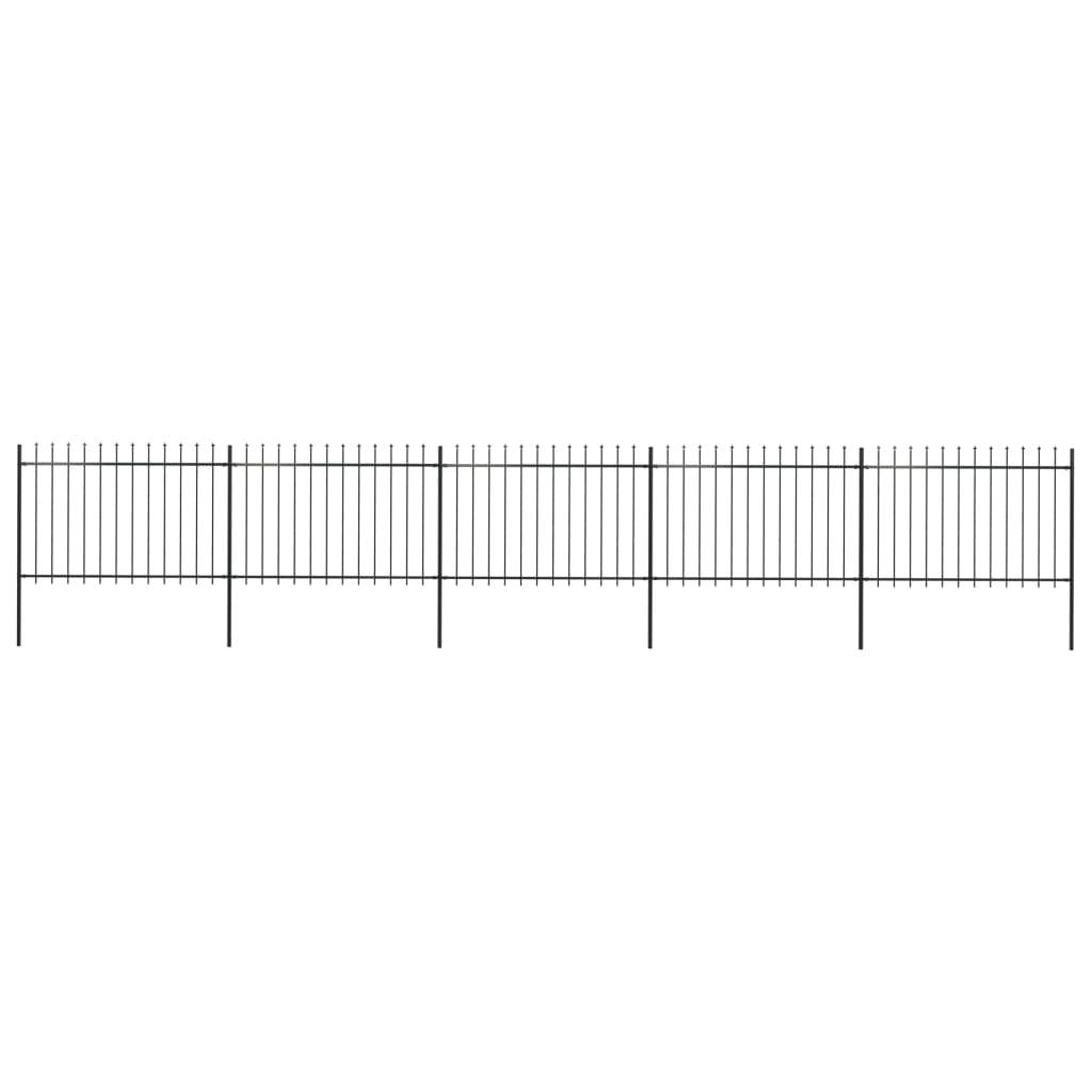 Garden Fence with Spear Top Steel 334.6