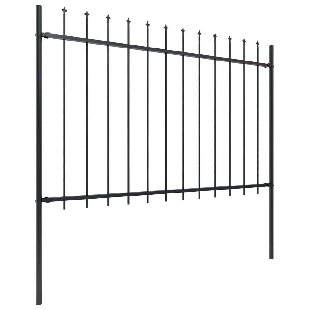 Garden Fence with Spear Top Steel 401.6