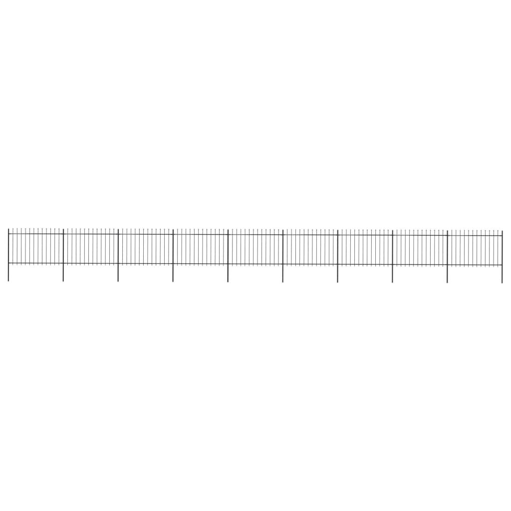 Garden Fence with Spear Top Steel 602.4