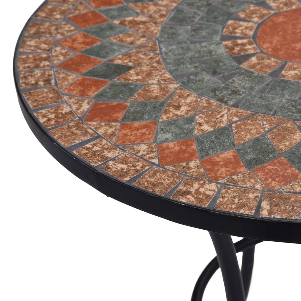 Mosaic Bistro Table Orange/Gray 23.6