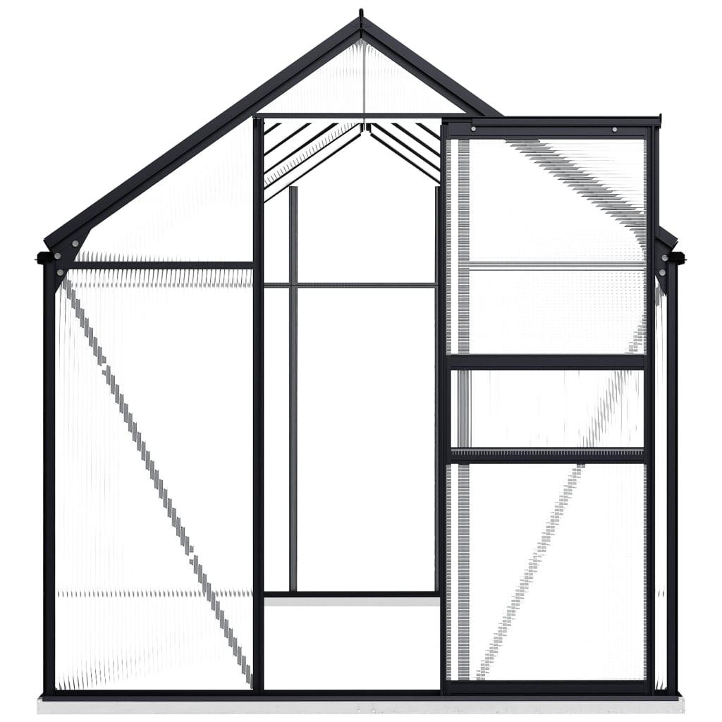 Greenhouse with Base Frame Anthracite Aluminum 63.4 ft2