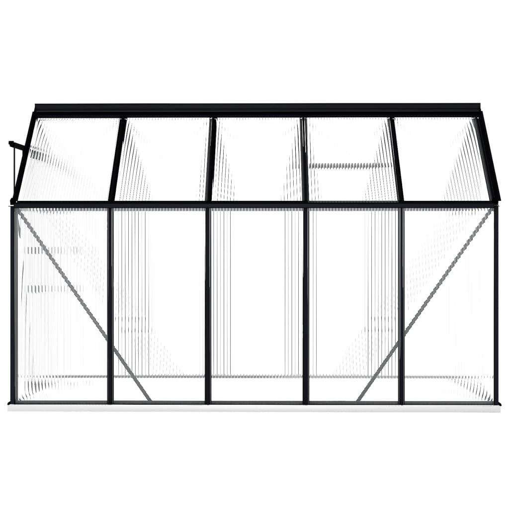 Greenhouse with Base Frame Anthracite Aluminum 63.4 ft2
