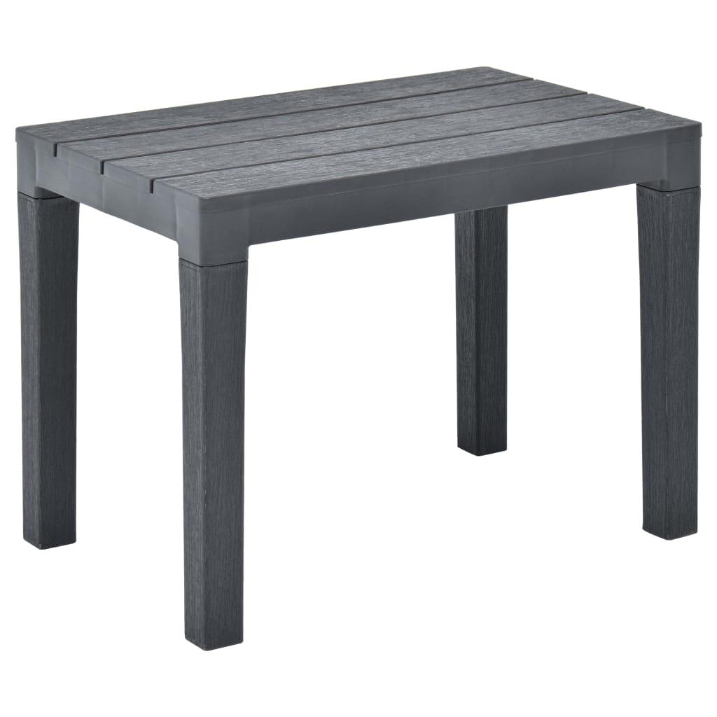 Patio Benches 2 pcs Anthracite Plastic