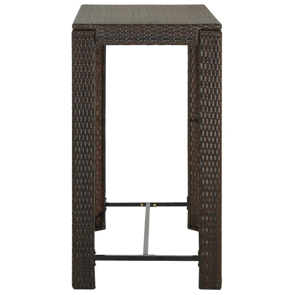 Patio Bar Table Brown 39.4