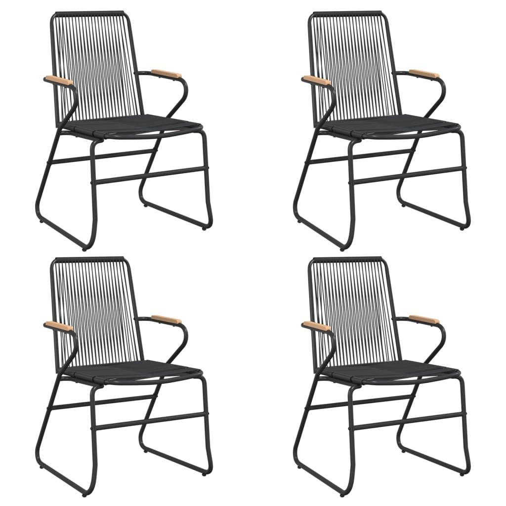 Patio Chairs 4 pcs Black 22.8
