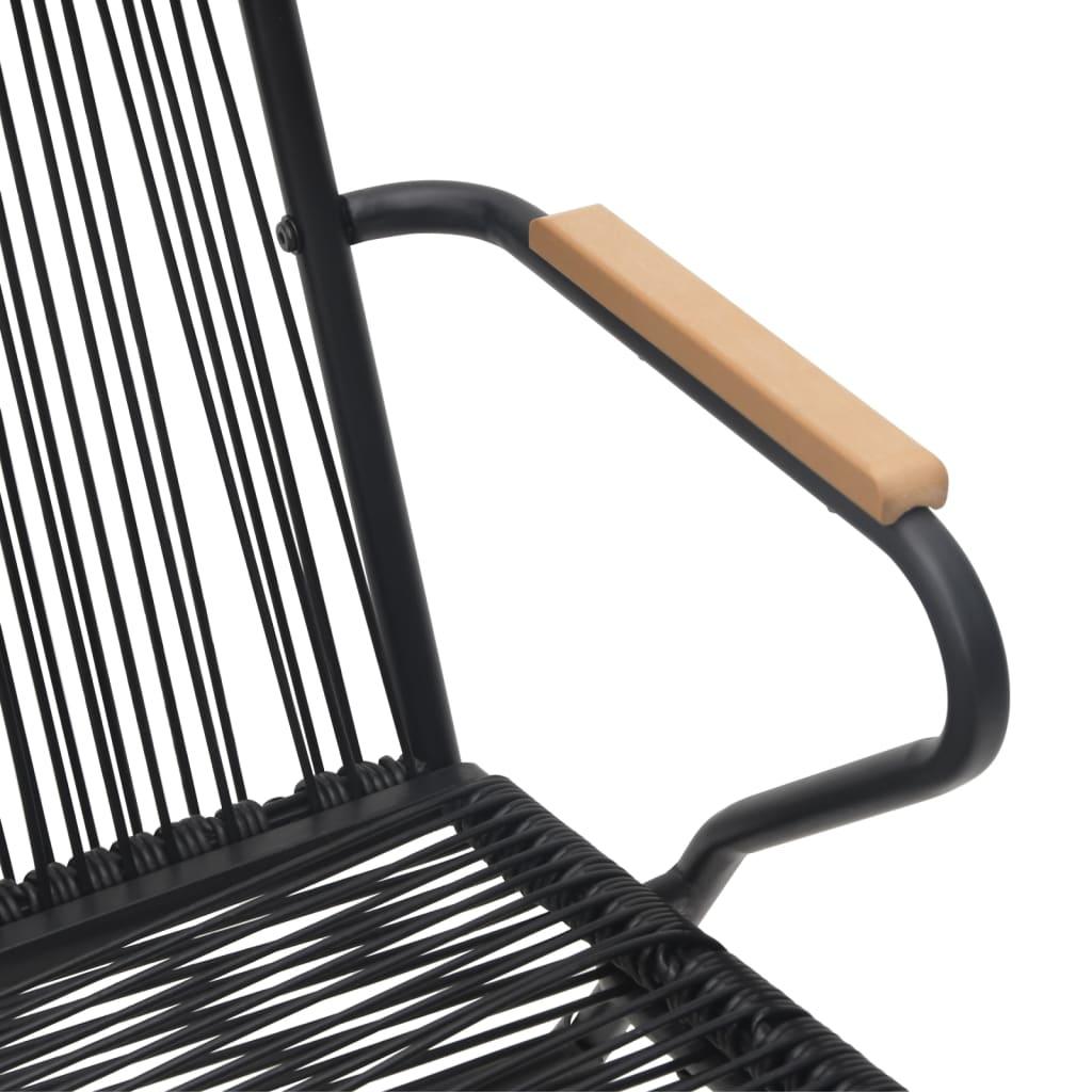 Patio Chairs 4 pcs Black 22.8