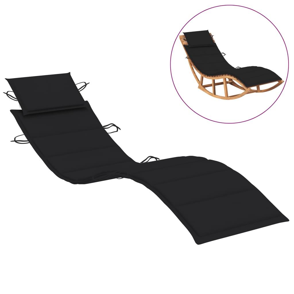 Sun Lounger Cushion Black 73.2