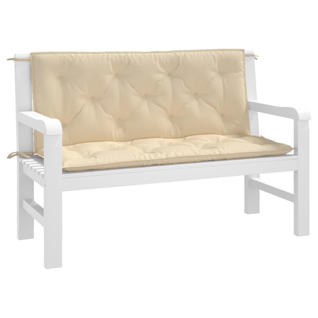 Garden Bench Cushions 2pcs Beige 47.2