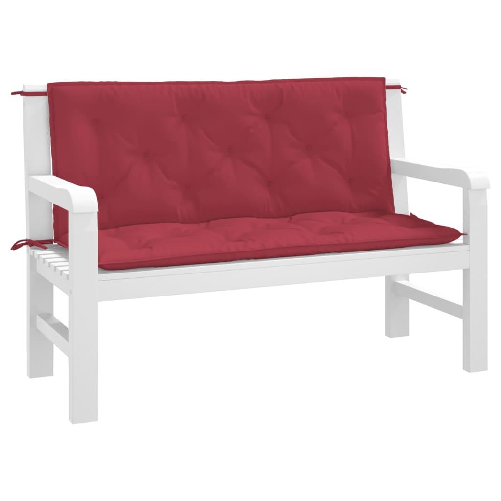 Garden Bench Cushions 2pcs Wine Red 47.2