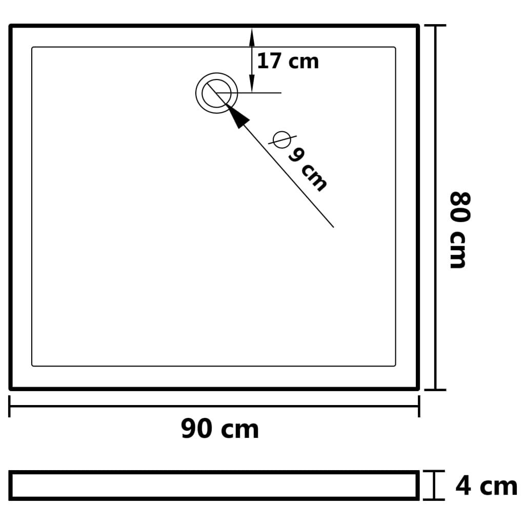 Rectangular ABS Shower Base Tray White 31.5