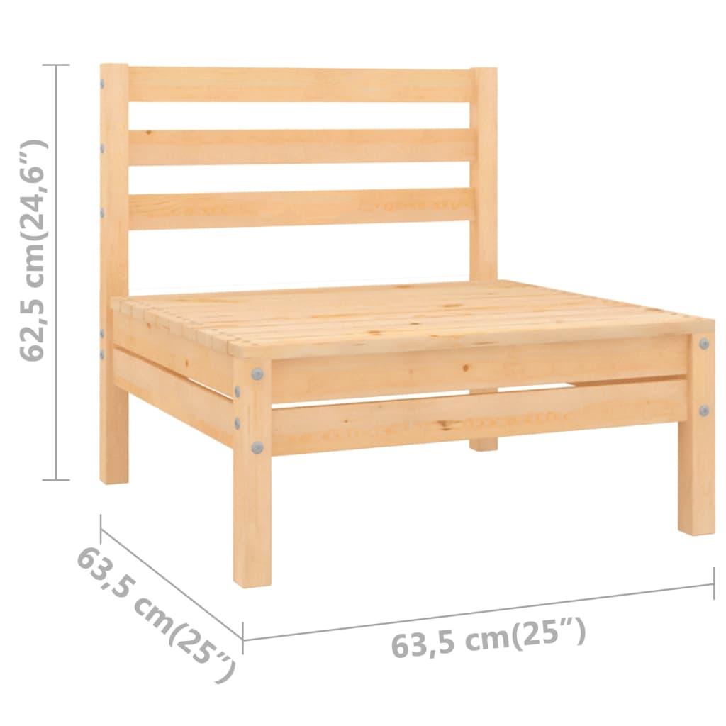 Patio Middle Sofa Solid Pinewood