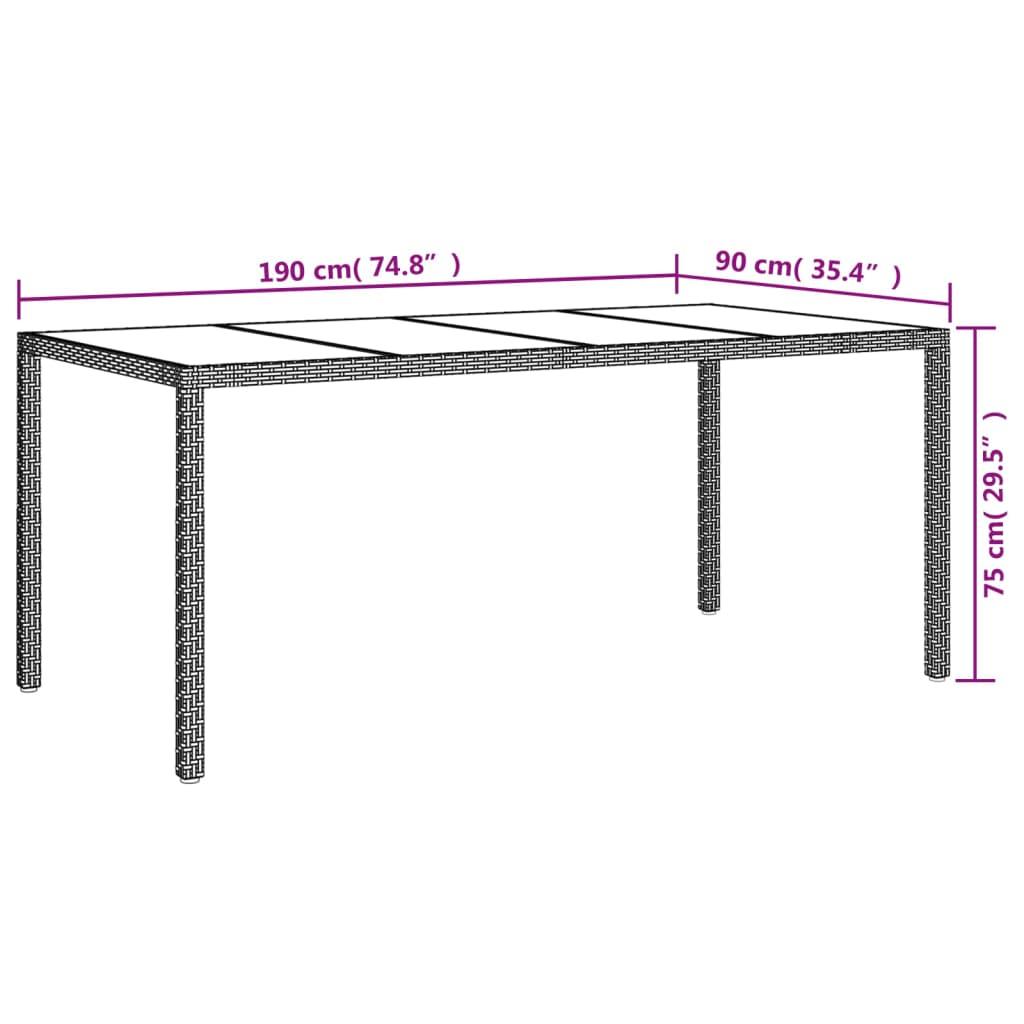 Patio Table Black 74.8