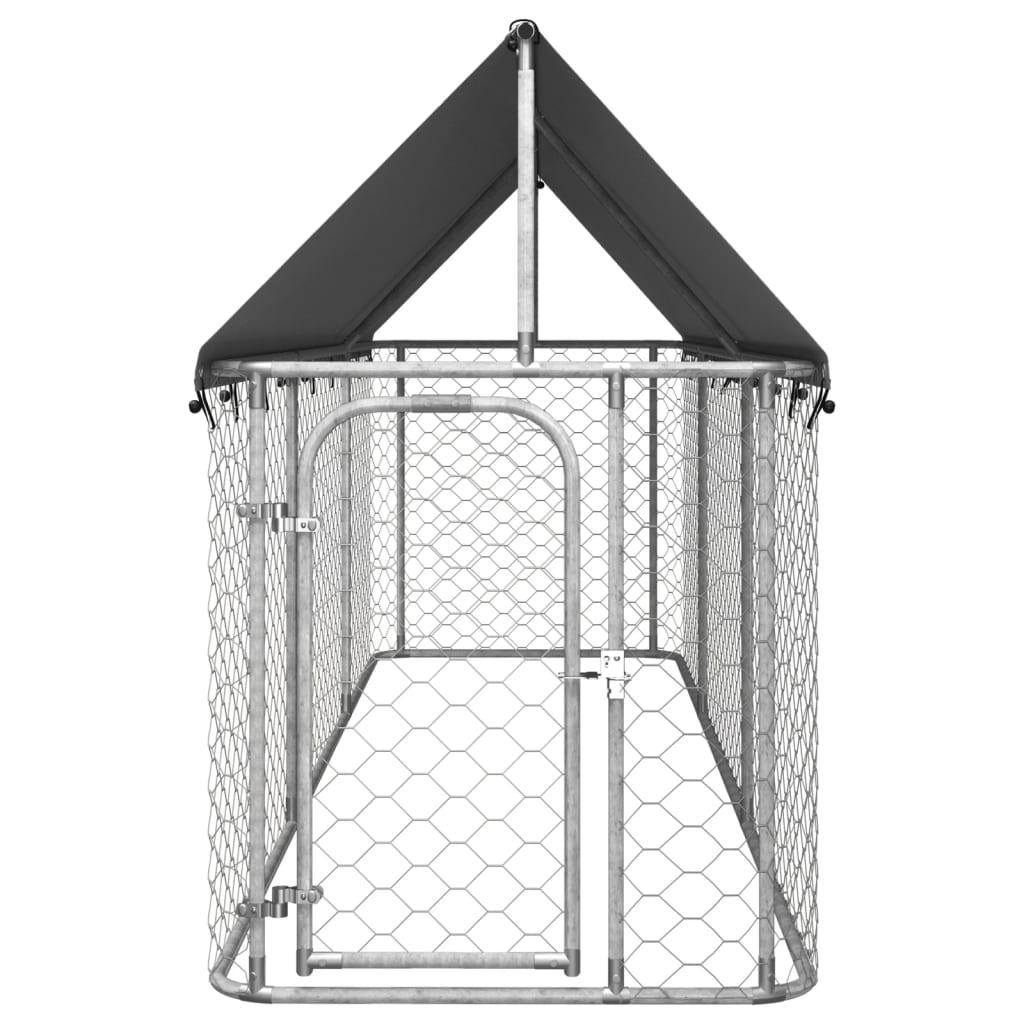 Outdoor Dog Kennel with Roof 157.5