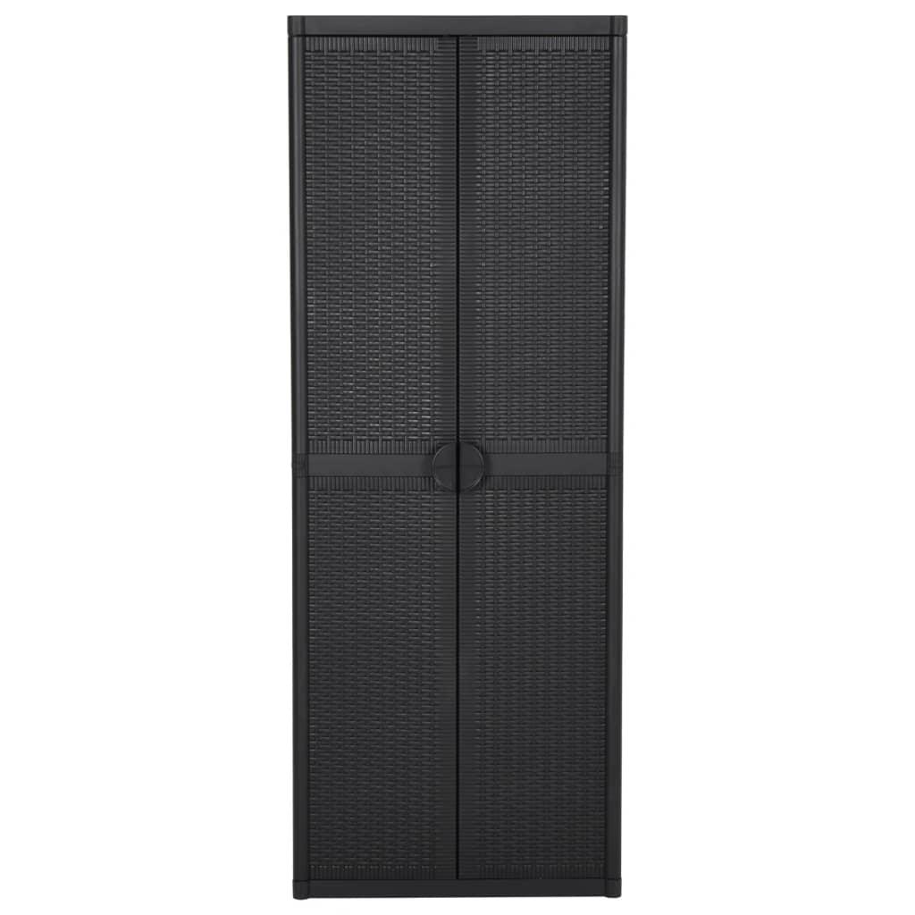 Garden Storage Cabinet Black 25.6