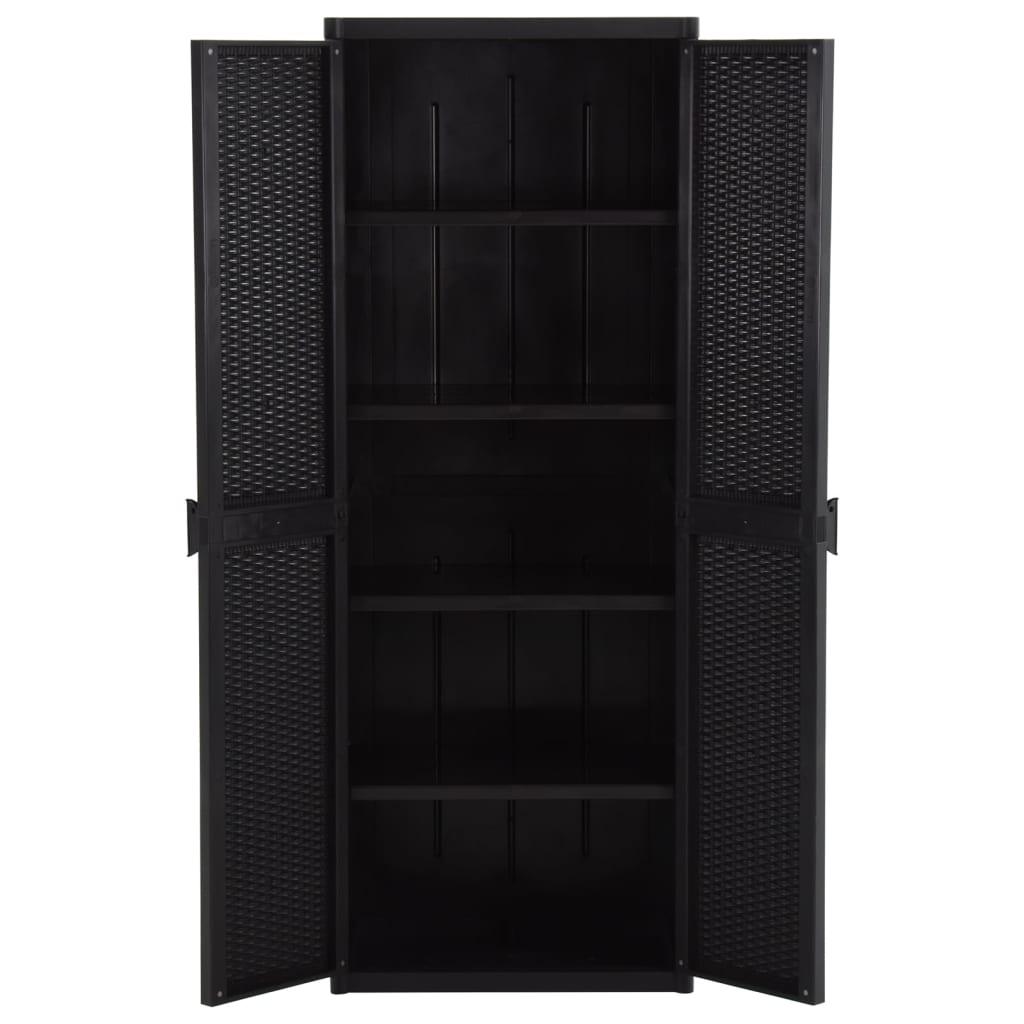 Garden Storage Cabinet Black 25.6