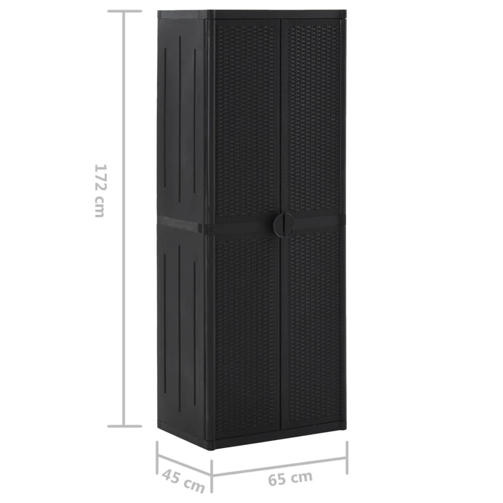 Garden Storage Cabinet Black 25.6