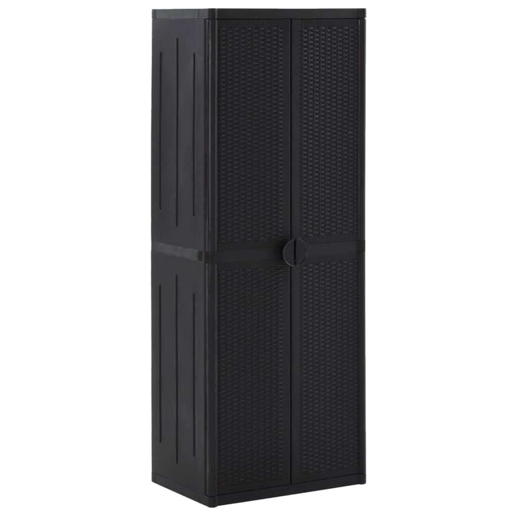 Garden Storage Cabinet Black 25.6