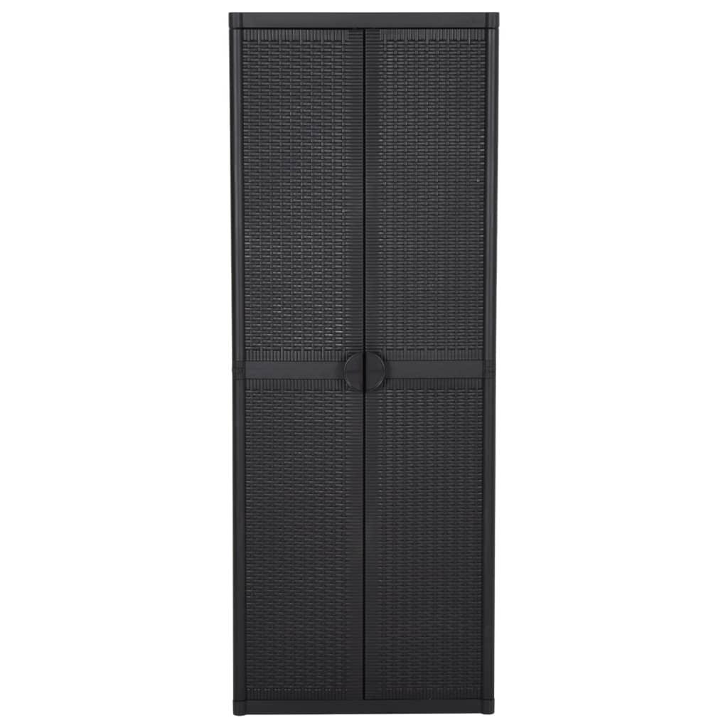 Garden Storage Cabinet Black 25.6