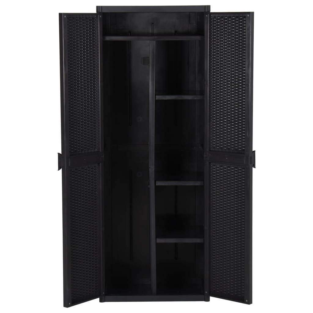 Garden Storage Cabinet Black 25.6