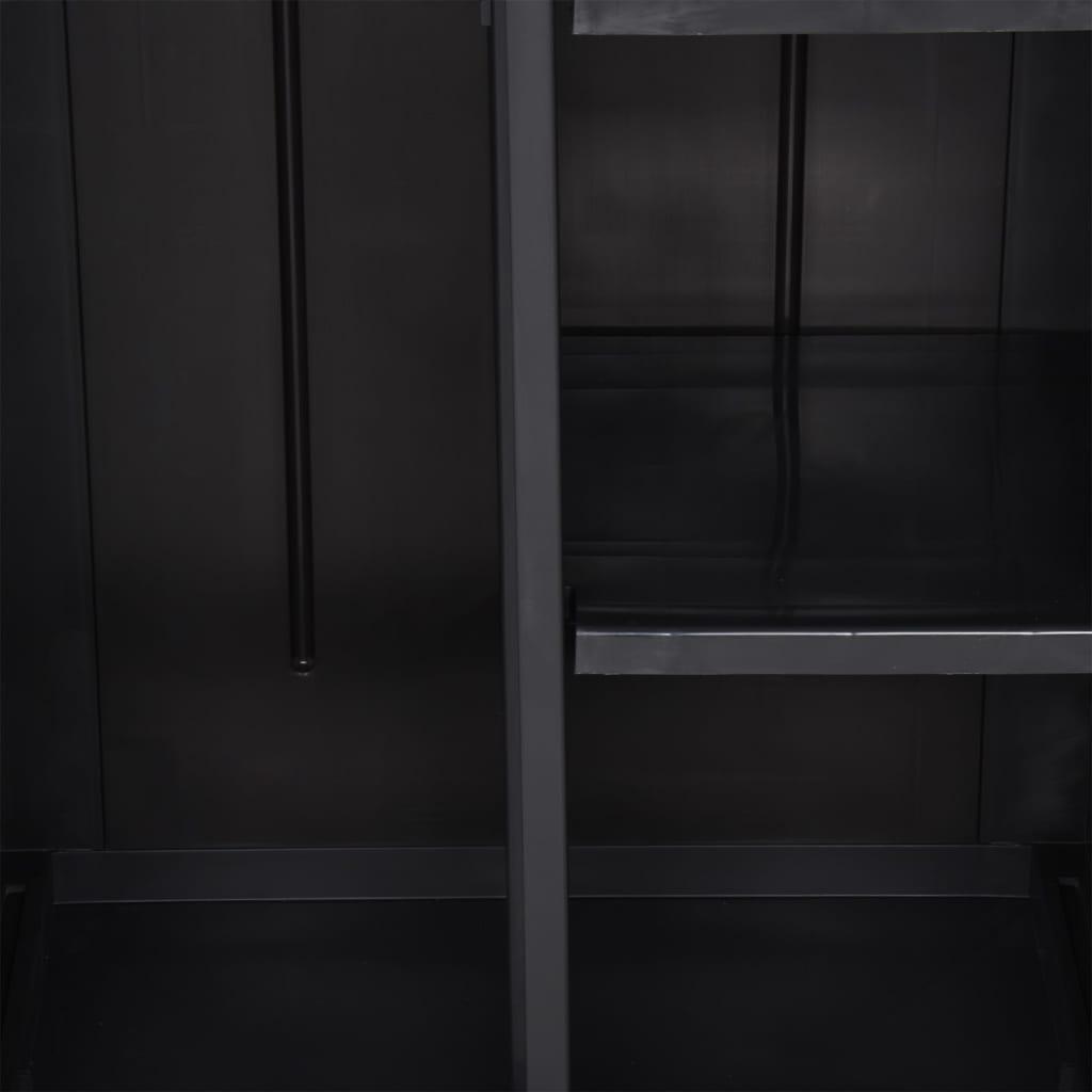 Garden Storage Cabinet Black 25.6