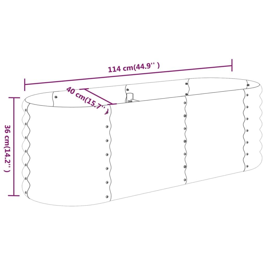 Garden Raised Bed Powder-coated Steel 44.9