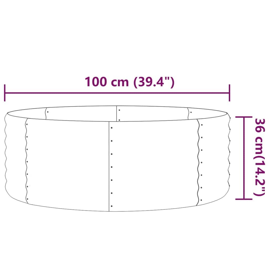 Patio Raised Bed Powder-coated Steel 39.4