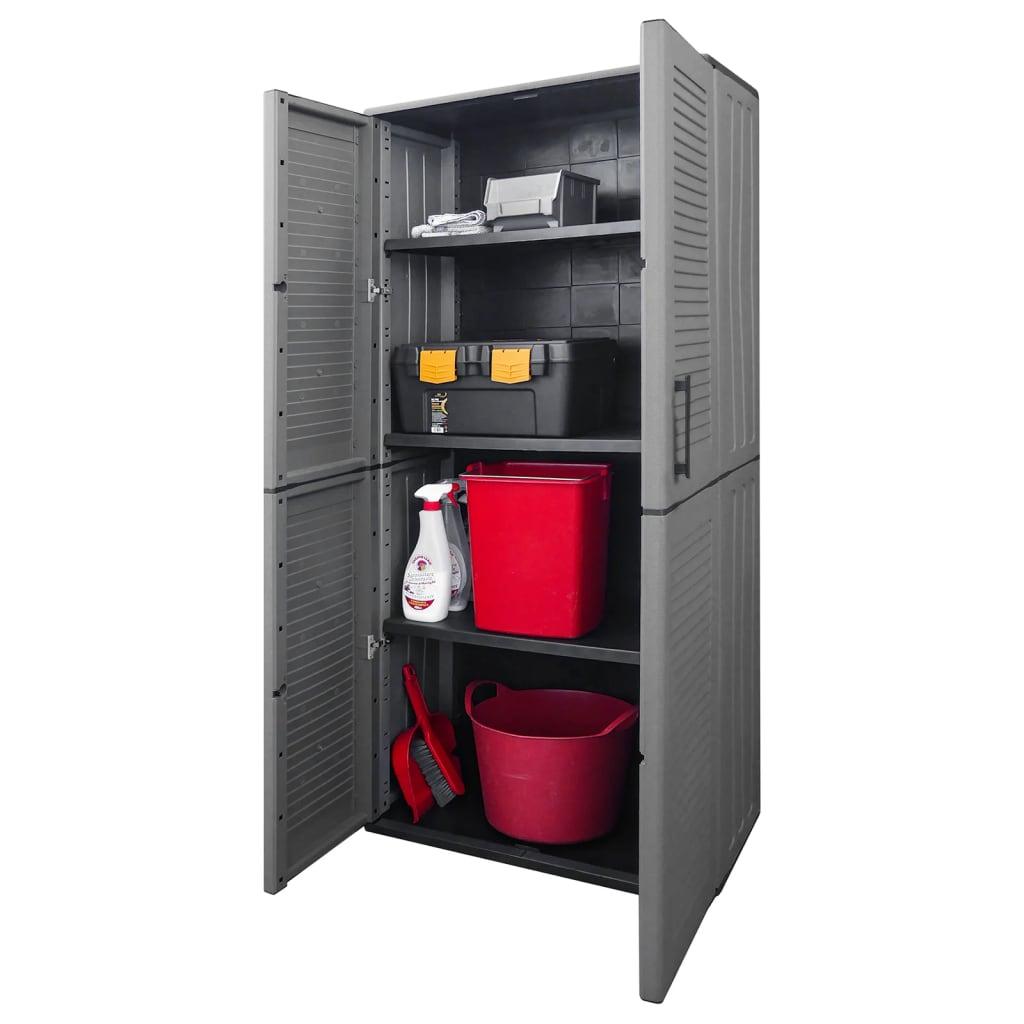 Garden Storage Cabinet Gray and Black 26.8