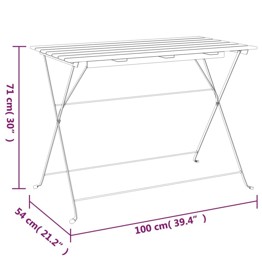 Folding Bistro Table 39.4
