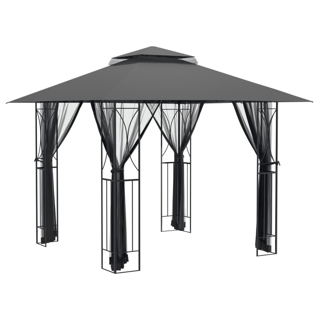 Gazebo with Sidewalls Anthracite 118.1