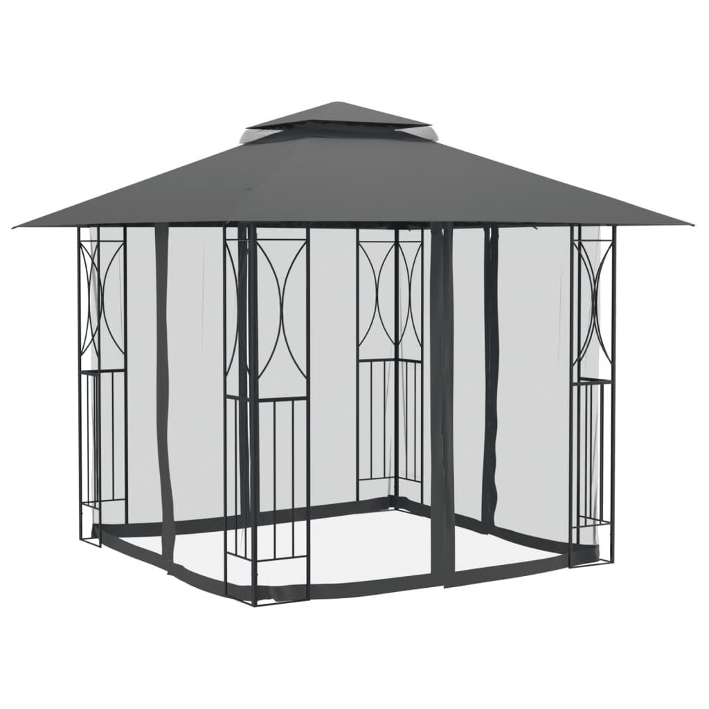 Gazebo with Sidewalls Anthracite 118.1