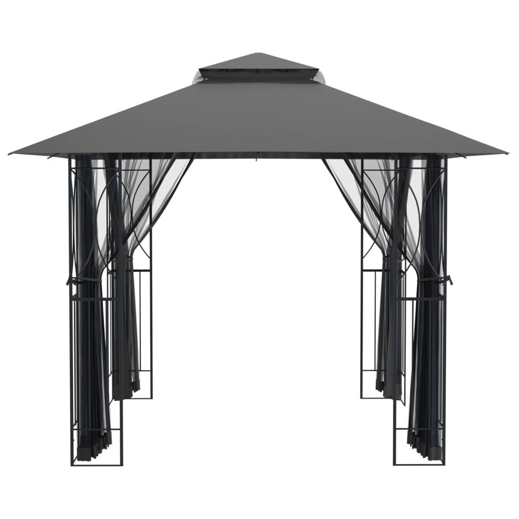 Gazebo with Sidewalls Anthracite 118.1