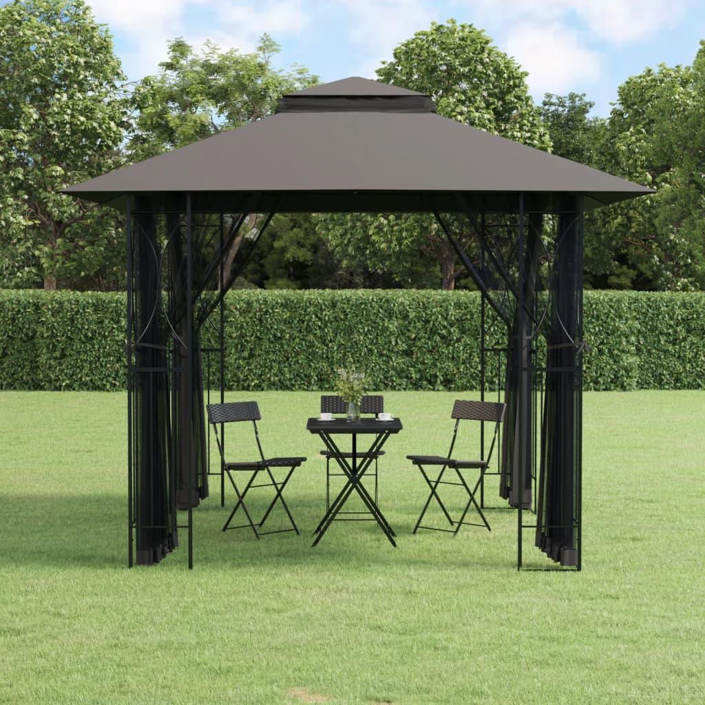 Gazebo with Sidewalls Anthracite 118.1