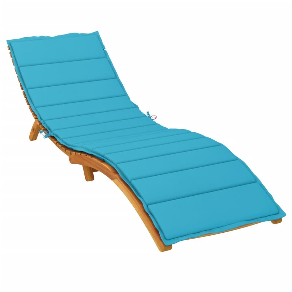 Sun Lounger Cushion Turquoise Oxford Fabric