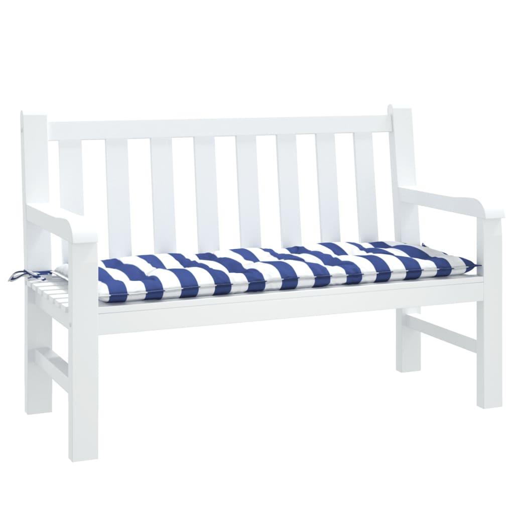 Garden Bench Cushion Blue&White Stripe 47.2