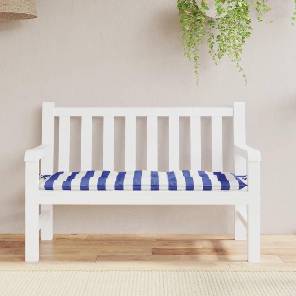 Garden Bench Cushion Blue&White Stripe 47.2