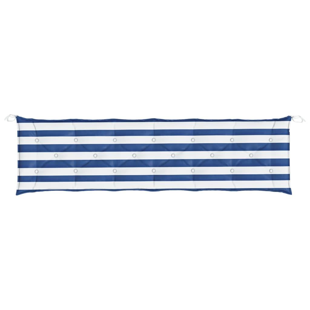 Garden Bench Cushions 2pcs Blue&White Stripe 78.7