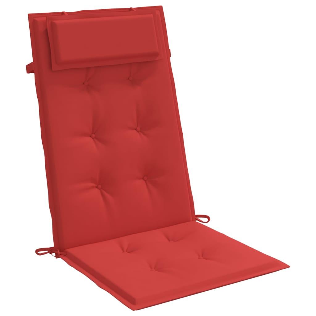 Highback Chair Cushions 2 pcs Red Oxford Fabric