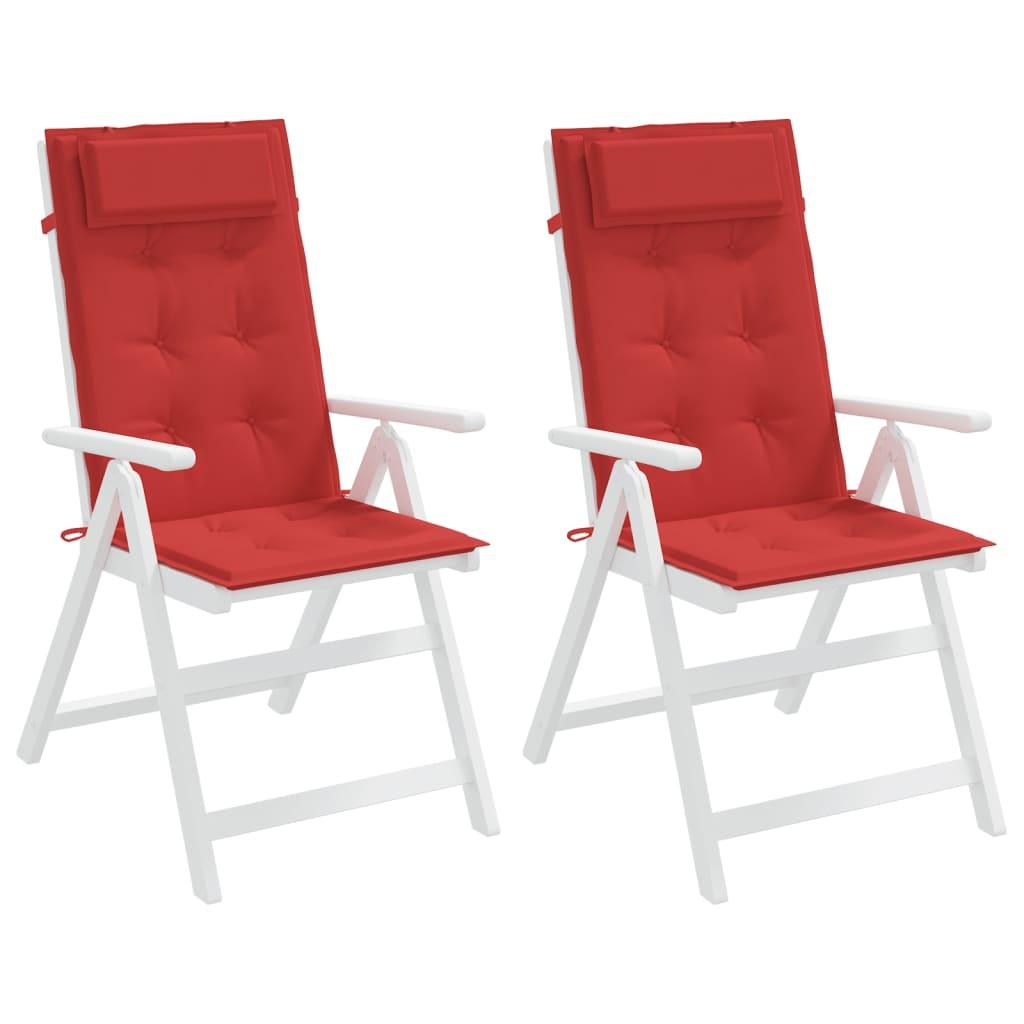 Highback Chair Cushions 2 pcs Red Oxford Fabric