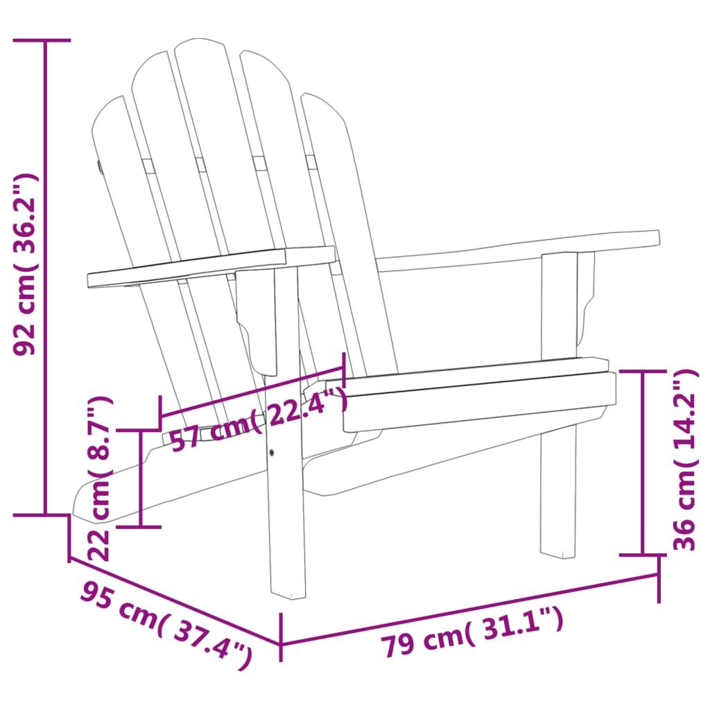 Patio Adirondack Chairs 2 pcs 31.1