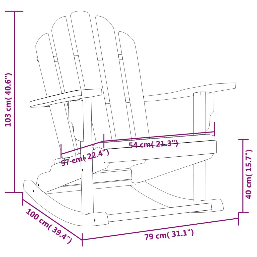 Patio Adirondack Rocking Chair 31.1