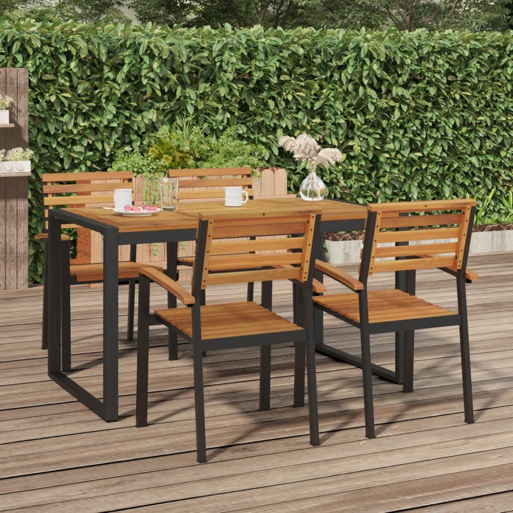 Patio Table with U-shaped Legs 55.1